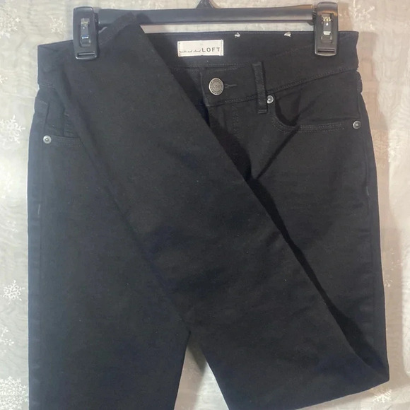 LOFT High-Rise Black Skinny Jeans Size 4/27 - Picture 6 of 11